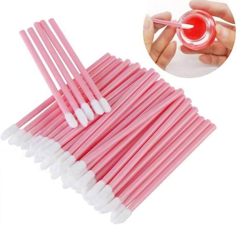 ELESDA 100PCS Lip Applicators Disposable, Lips Wands Lip Brush Applicator Lipstick Brush Lip Gloss Applicator Mascara Brush Makeup Tool - Image 1